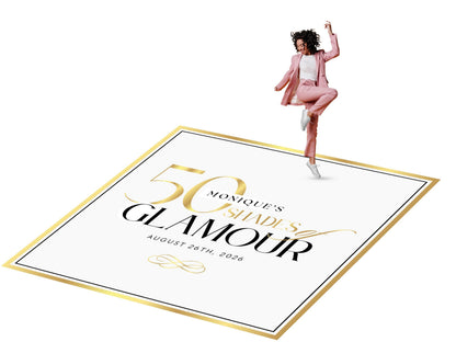 Customizable Birthday Decal Dance Floor Wrap. Removable Vinyl. Covers entire dancefloor. Birthday Gloss/Matte Floor Wrap. Free Shipping