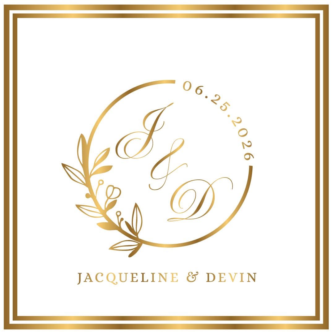Custom Monogram Wedding Dance Floor Decal, Removable Vinyl Wrap