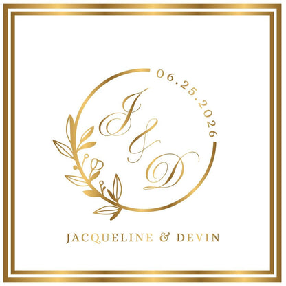 Custom Monogram Wedding Dance Floor Decal, Removable Vinyl Wrap