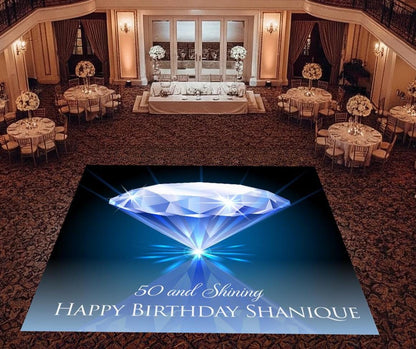 Customizable Birthday Dance Floor Wrap, Removable Vinyl