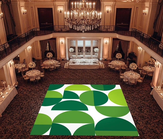 Custom Geometric Wedding Dance Floor Wrap, Removable Vinyl