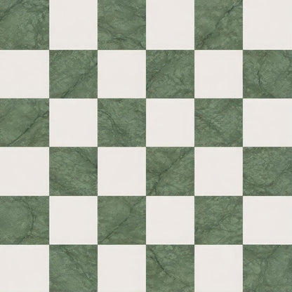 Green Checkerboard Dance Floor Wrap Decal: Monogram Print (Glossy/Matte Vinyl)