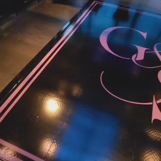 Full Print Custom Wedding Decal Dance Floor Wrap Gloss Removable Vinyl. Wedding Dancefloor design. Free Shipping