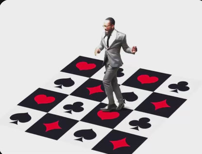 Casino Themed Birthday Decal Dance Floor Wrap. Removable Vinyl. Covers the entire dancefloor. Birthday Gloss/Matte Floor Wrap. Free Shipping