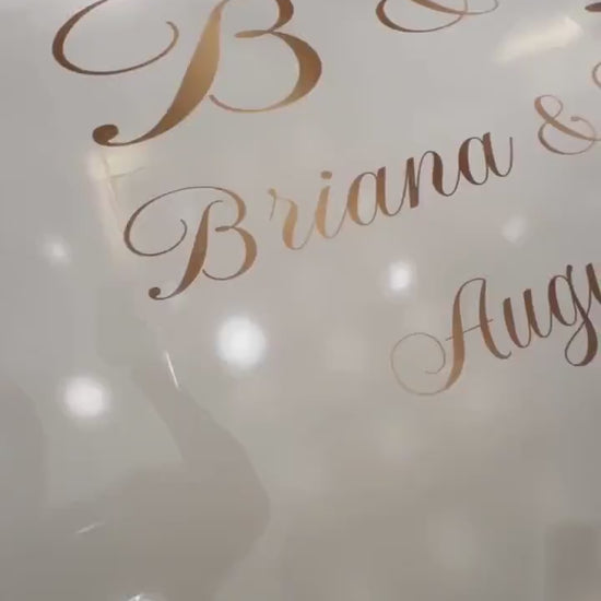 Custom  Wedding Decal Dance Floor Wrap Gloss Removable Vinyl. Monogram Print and Vinyl to cover the entire dancefloor. Wedding logo design