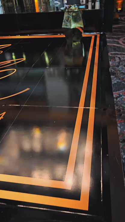 20ft x 20ft Customizable Wedding Dance Floor Decal: Monogram Vinyl Wrap. USA and International Shipping