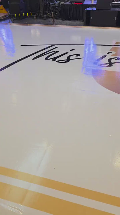 Customizable Birthday Decal Dance Floor Wrap. Removable Vinyl. Covers entire dancefloor. Birthday Gloss/Matte Floor Wrap. Free Shipping