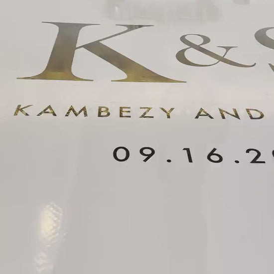 Custom  Wedding Decal Dance Floor Wrap Gloss Removable Vinyl. Monogram Print and Vinyl to cover the entire dancefloor. Wedding logo design