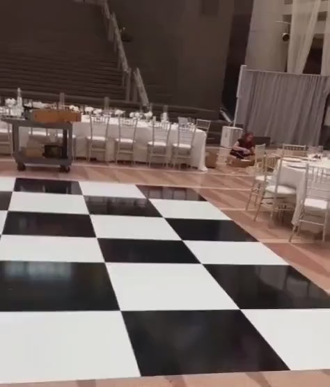 Checkerboard Wedding Decal Dance Floor Wrap Gloss/Matte Removable Vinyl | Covers Your Entire Dancefloor | Checkerboard Design | Ships Free.