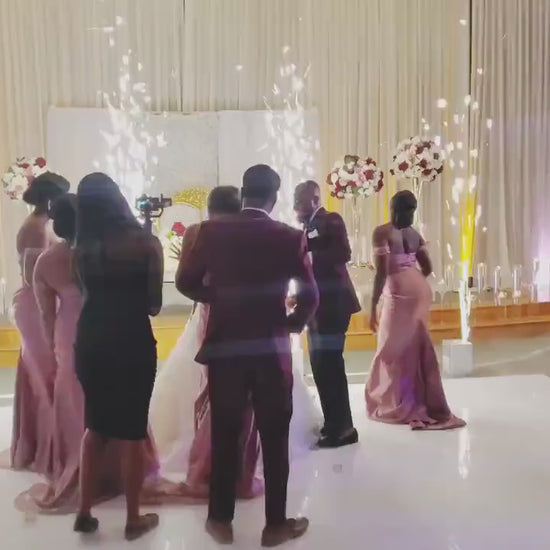 Glossy White Removable Dance floor Wrap Vinyl Roll. 54in x 100ft. Enough to Wrap a 20ft by 20ft dancefloor + Install tool. Free Shipping.