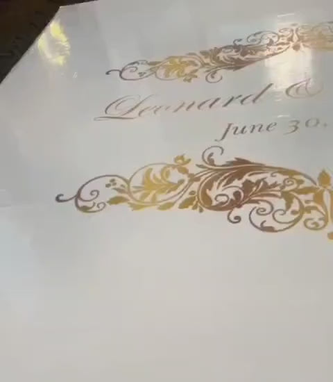 Full Print Custom Wedding Decal Dance Floor Wrap Gloss Removable Vinyl. Wedding Dancefloor design. Free Shipping