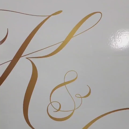 Custom  Wedding Decal Dance Floor Wrap Gloss Removable Vinyl. Monogram Print and Vinyl to cover the entire dancefloor. Wedding logo design