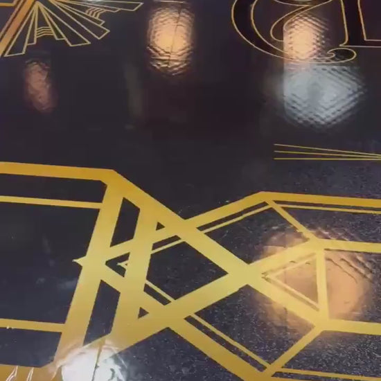 Customizable Great Gatsby Birthday Decal Dance Floor Wrap. Removable Vinyl. Covers entire dancefloor. Birthday Floor Wrap. Free Shipping