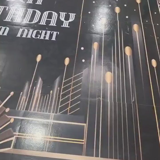 Customizable Birthday Great Gatsby Decal Dance Floor Wrap. Removable Vinyl. Birthday Gloss/Matte Floor Wrap. Free and Fast Shipping