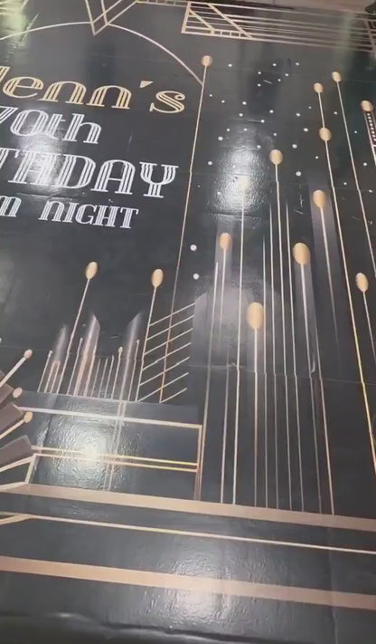 Customizable Birthday Great Gatsby Decal Dance Floor Wrap. Removable Vinyl. Birthday Gloss/Matte Floor Wrap. Free and Fast Shipping