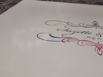 Custom  Wedding Decal Dance Floor Wrap Gloss Removable Vinyl. Monogram Print and Vinyl to cover the entire dancefloor. Wedding logo design