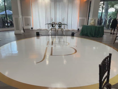 Unique Circular Custom Wedding Decal Dance Floor Wrap. Gloss Removable Vinyl. Wedding Floor designs that cover the dancefloor. Free Shipping