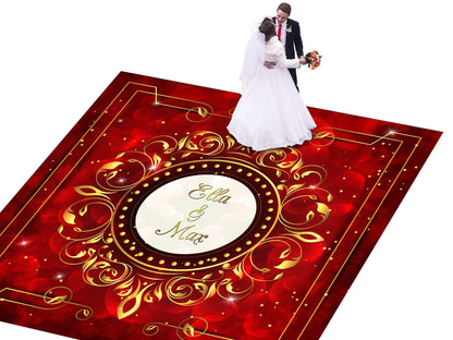 Custom Wedding Decal Dance Floor Wrap Gloss Removable Vinyl. Monogram Print and Vinyl to cover the entire dancefloor. Wedding logo design