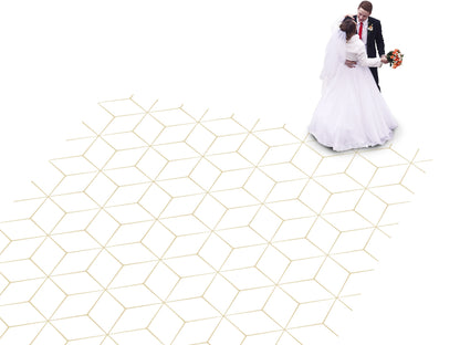 Geometric pattern Custom Wedding Dance Floor Wrap Gloss Removable Vinyl. Monogram Print & Vinyl to cover the dancefloor. Wedding logo design