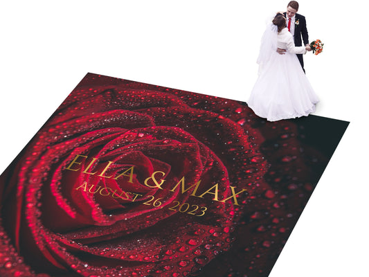 Custom Wedding Decal Dance Floor Wrap Gloss Removable Vinyl. Monogram Print and Vinyl to cover the entire dancefloor. Wedding logo design