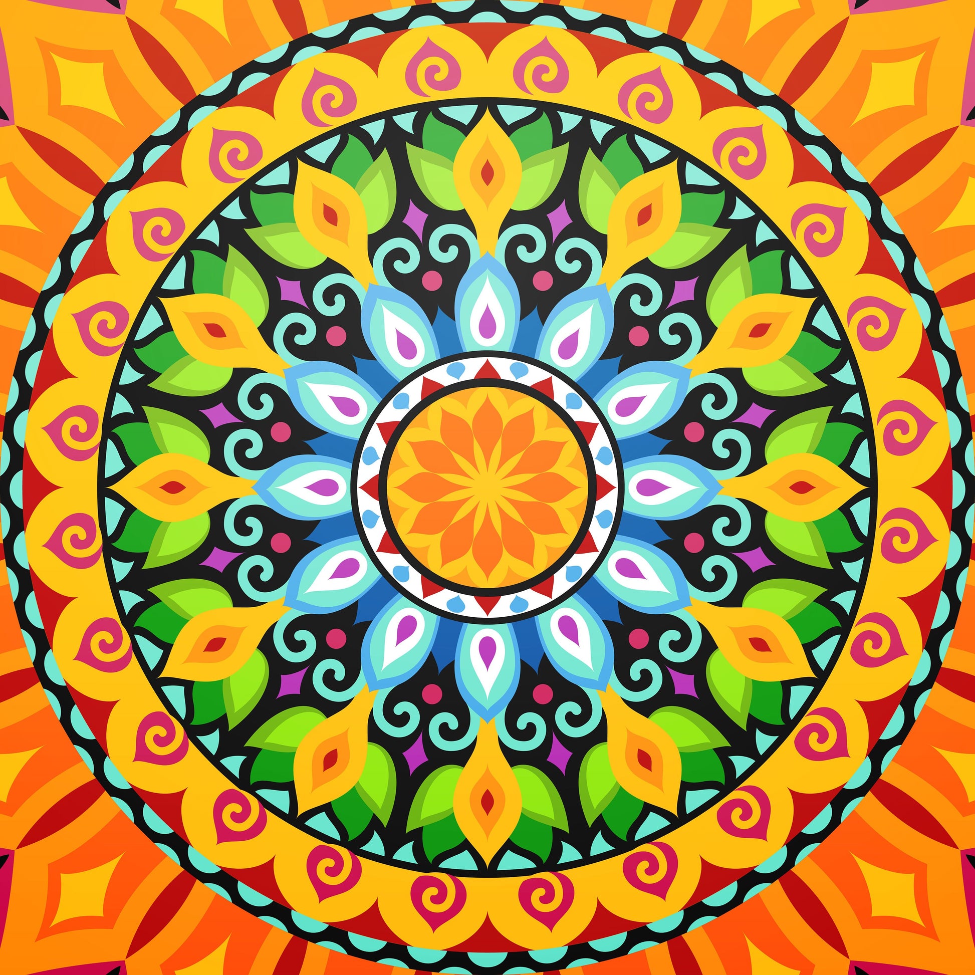 Indian Wedding Mehdi Mandala Sangeet Full Color Dancefloor print. Dancefloor Gloss/Matte Wrap Removable Vinyl. Print to cover dancefloor