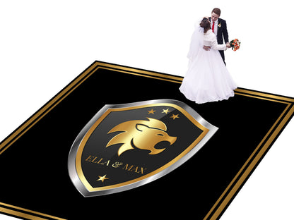 Custom Wedding Decal Dance Floor Wrap Gloss Removable Vinyl. Monogram Print and Vinyl to cover the entire dancefloor. Wedding logo design