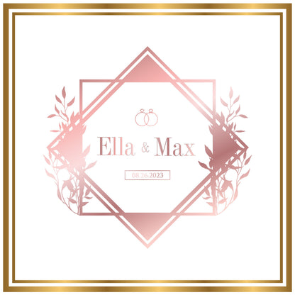 Custom Wedding Decal Dance Floor Wrap Gloss Removable Vinyl. Monogram Print and Vinyl to cover the entire dancefloor. Wedding logo design