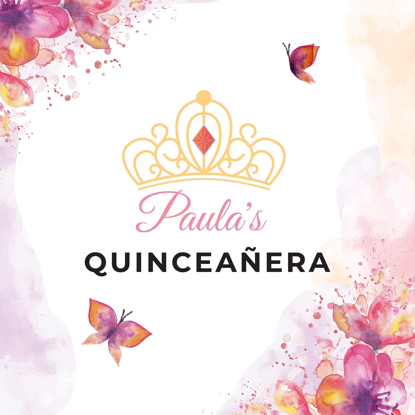 Customizable Gorgeous Quinceanera Dance Floor Wrap Gloss Removable Vinyl. Print and Vinyl to cover the entire dancefloor. Mis Quince anos
