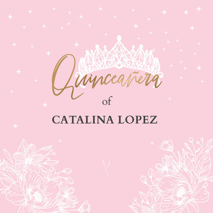 Customizable Gorgeous Quinceanera Dance Floor Wrap Gloss Removable Vinyl. Print and Vinyl to cover the entire dancefloor. Mis Quince anos