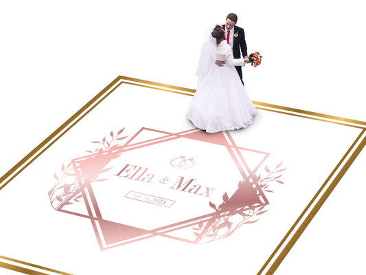 Custom Wedding Decal Dance Floor Wrap Gloss Removable Vinyl. Monogram Print and Vinyl to cover the entire dancefloor. Wedding logo design