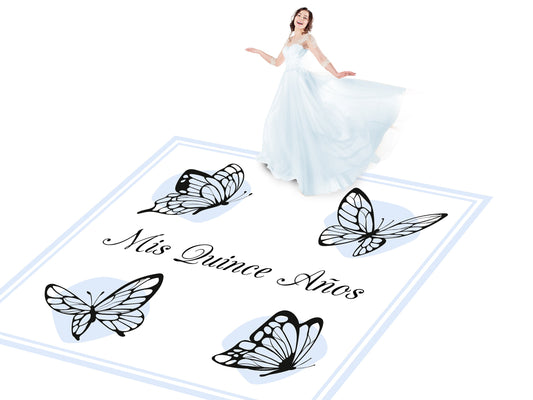 Customizable Gorgeous Quinceanera Dance Floor Wrap Gloss Removable Vinyl. Print and Vinyl to cover the entire dancefloor. Mis Quince anos