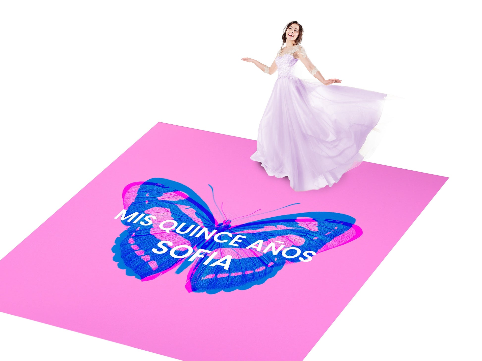 Customizable Gorgeous Quinceanera Dance Floor Wrap Gloss Removable Vinyl. Print and Vinyl to cover the entire dancefloor. Mis Quince anos