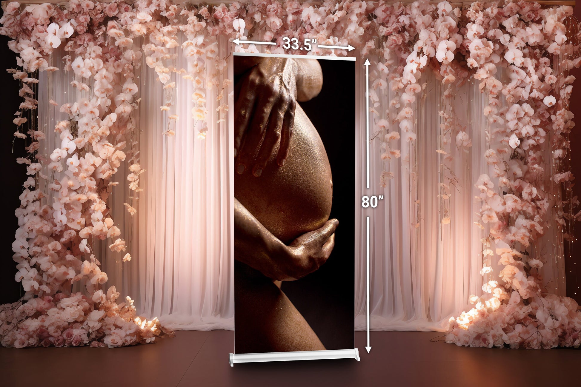Baby Shower, Gender Reveal. Pregnancy Photo. Retractable Banner, Custom RollUp Banner, Sign Display, Retractable High Quality. FREE SHIPPING