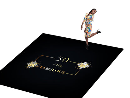 Customizable Birthday Decal Dance Floor Wrap Gloss/Matte Removable Vinyl. Vinyl to cover the entire dancefloor. Birthday party logo design