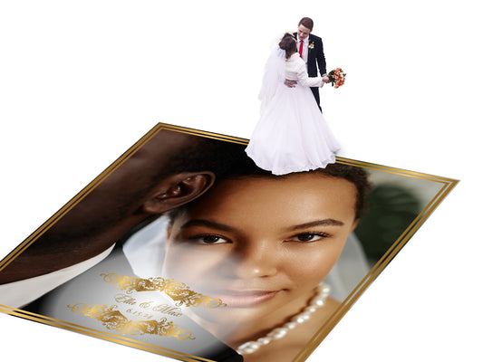 Super Unique Custom Wedding Photo Portrait Dance Floor Wrap Design. Removable Vinyl. Floor Wrap Print to cover the dancefloor. Wedding logo