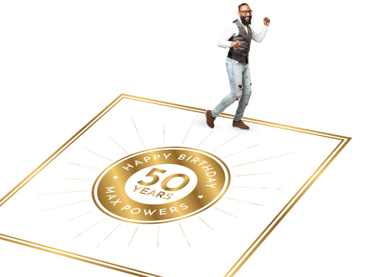 Customizable Birthday Decal Dance Floor Wrap Gloss/Matte Removable Vinyl. Vinyl to cover the entire dancefloor. Birthday party logo design