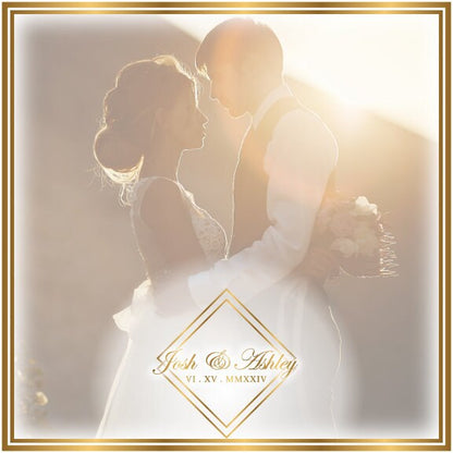 Super Unique Custom Wedding Photo Portrait Dance Floor Wrap Design. Removable Vinyl. Floor Wrap Print to cover the dancefloor. Wedding logo