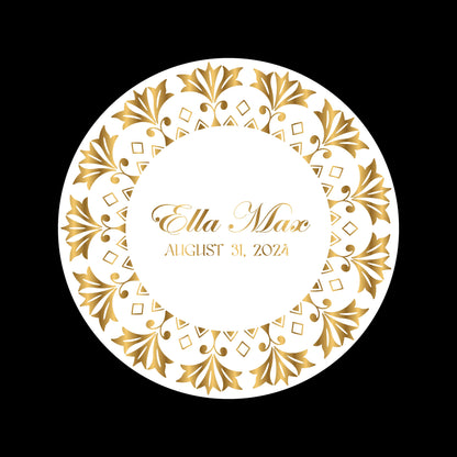 Unique Circular Custom Wedding Decal Dance Floor Wrap. Gloss Removable Vinyl. Wedding Floor designs that cover the dancefloor. Free Shipping