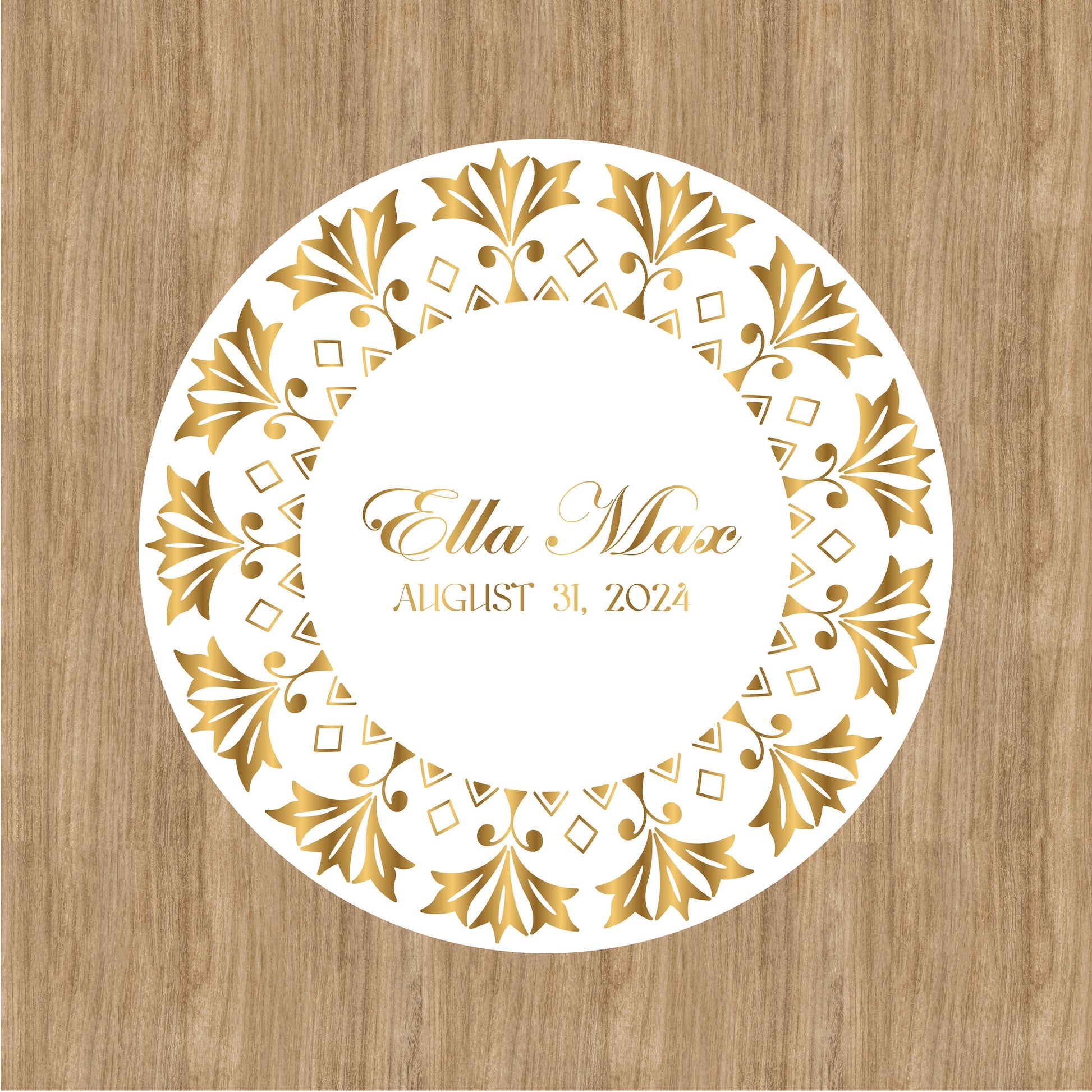 Unique Circular Custom Wedding Decal Dance Floor Wrap. Gloss Removable Vinyl. Wedding Floor designs that cover the dancefloor. Free Shipping