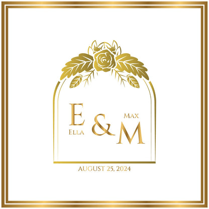 Full Print Custom Wedding Decal Dance Floor Wrap Gloss Removable Vinyl. Wedding Dancefloor design. Free Shipping