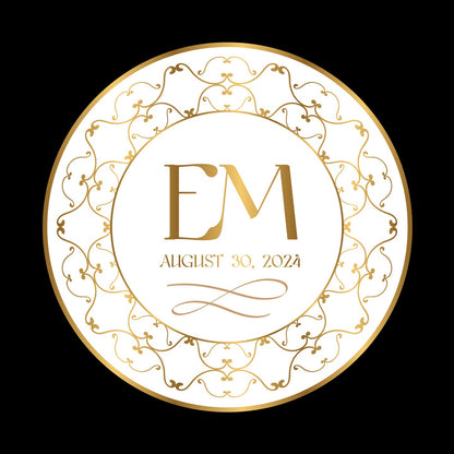 Unique Circular Custom Wedding Decal Dance Floor Wrap. Gloss Removable Vinyl. Wedding Floor designs that cover the dancefloor. Free Shipping