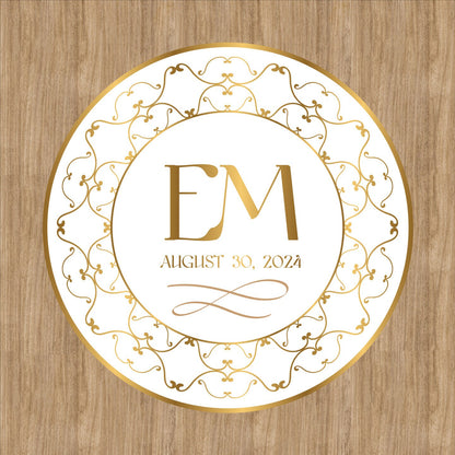 Unique Circular Custom Wedding Decal Dance Floor Wrap. Gloss Removable Vinyl. Wedding Floor designs that cover the dancefloor. Free Shipping