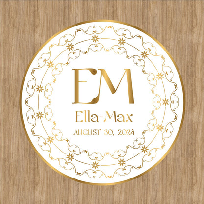 Unique Circular Custom Wedding Decal Dance Floor Wrap. Gloss Removable Vinyl. Wedding Floor designs that cover the dancefloor. Free Shipping