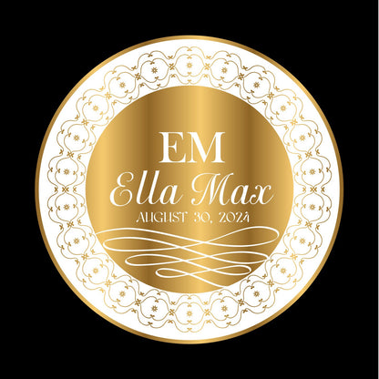 Unique Circular Custom Wedding Decal Dance Floor Wrap. Gloss Removable Vinyl. Wedding Floor designs that cover the dancefloor. Free Shipping