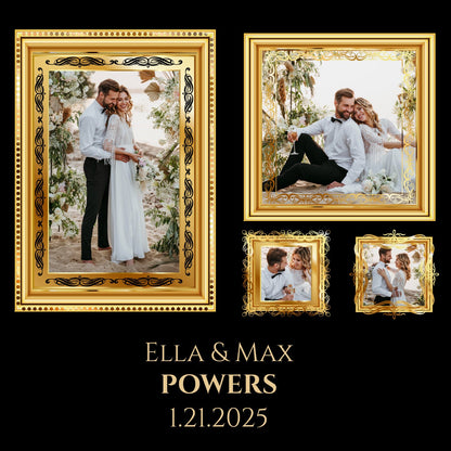 Super Unique Photo Frame Wedding Dance Floor Wrap Gloss Removable Vinyl. Print and Vinyl to cover the entire dancefloor. Wedding logo design