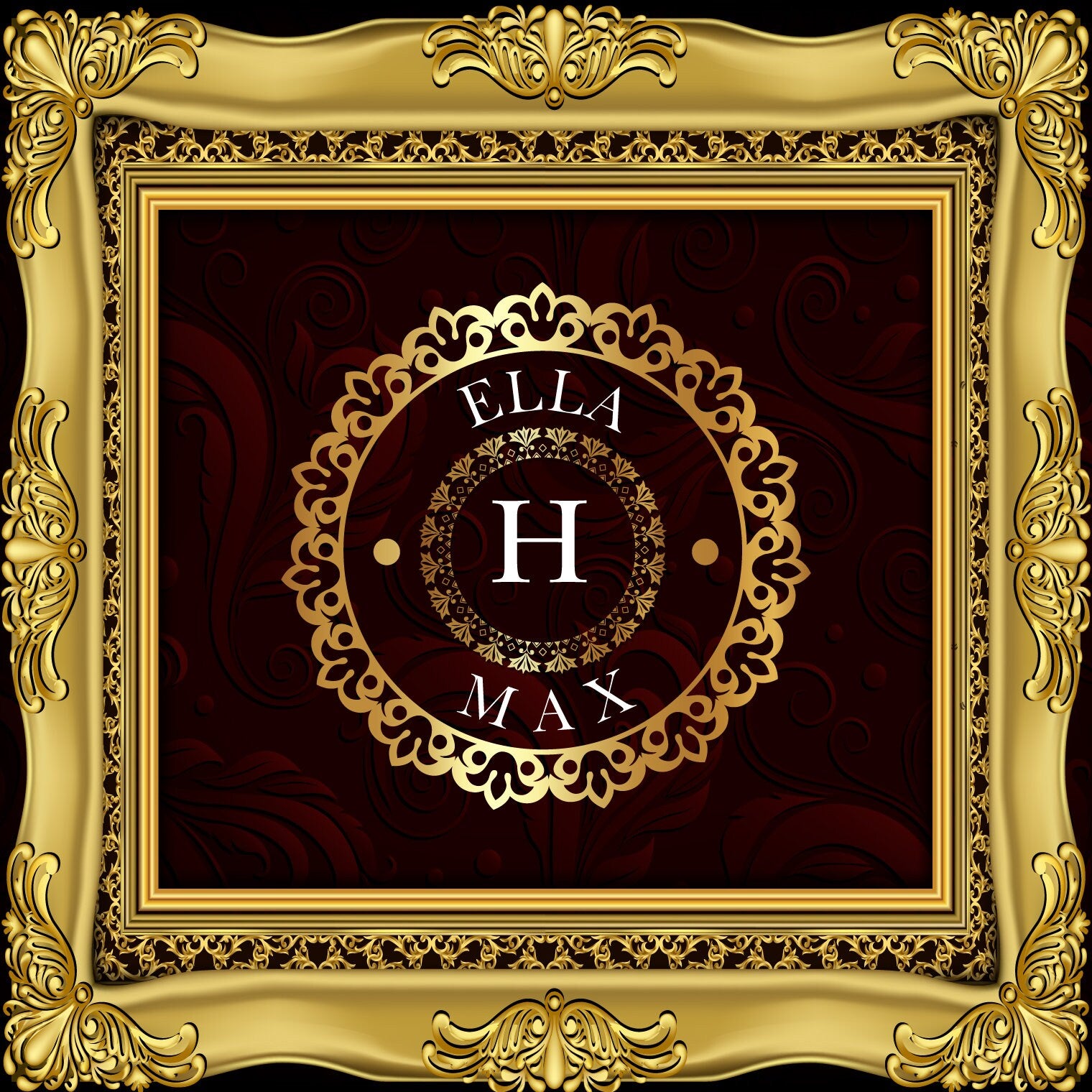 Super Unique Photo Frame Wedding Dance Floor Wrap Gloss Removable Vinyl. Print and Vinyl to cover the entire dancefloor. Wedding logo design