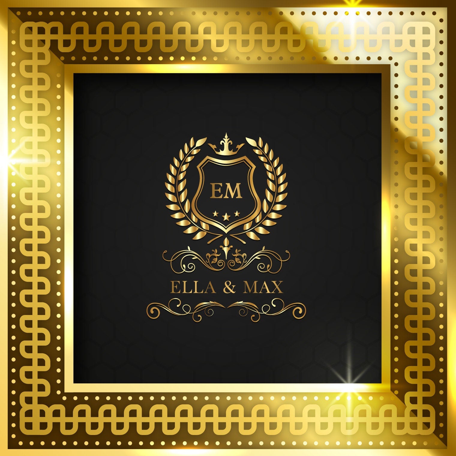 Super Unique Photo Frame Wedding Dance Floor Wrap Gloss Removable Vinyl. Print and Vinyl to cover the entire dancefloor. Wedding logo design
