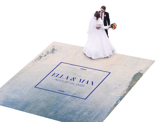 Rustic-themed Wedding Decal Dance Floor Wrap Removable Vinyl Print. Monogram Print & Vinyl to cover the dancefloor. Free and Fast Shipping