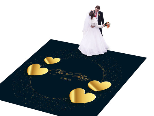 Custom Wedding Decal Dance Floor Wrap Gloss Removable Vinyl. Monogram Print and Vinyl to cover the entire dancefloor. Wedding logo design
