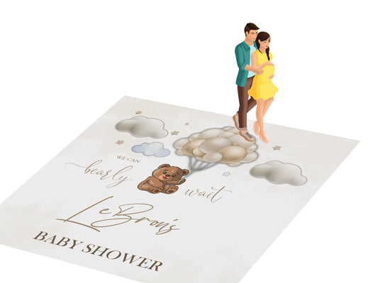 Customizable Baby Shower Decal Dance Floor Wrap Gloss Removable Vinyl. Vinyl to cover the entire dancefloor. Baby Shower party logo design